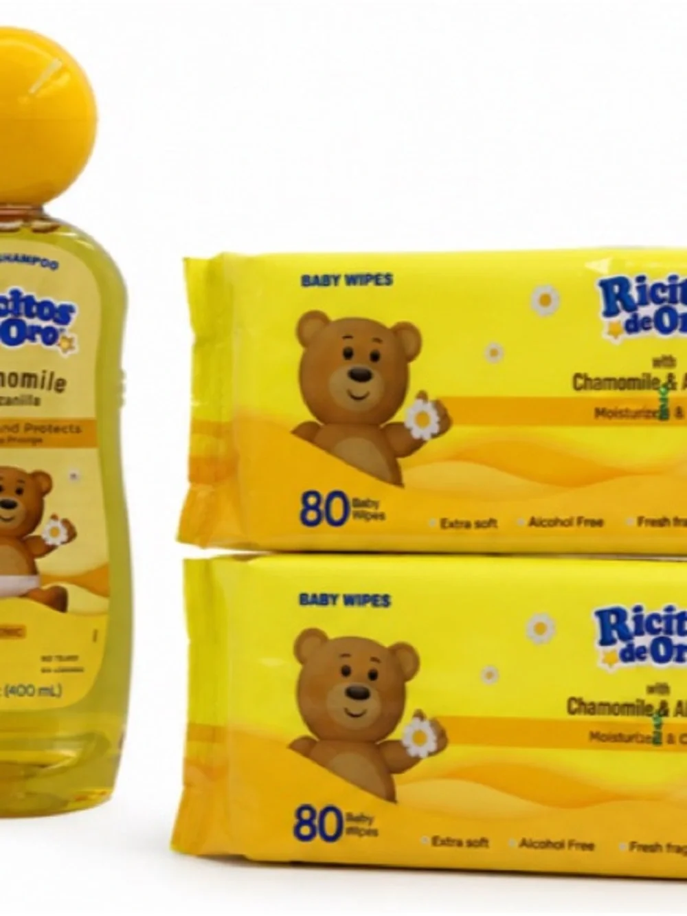Baby Chamomile Shampoo & Baby Wipes Set — Yellow